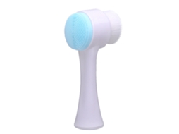 Escova de limpeza facial dupla face e removedor de cravos (azul)