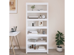 Vidaxl Estante 80x35x183 Cm Madeira De Pinho Maciça Branco