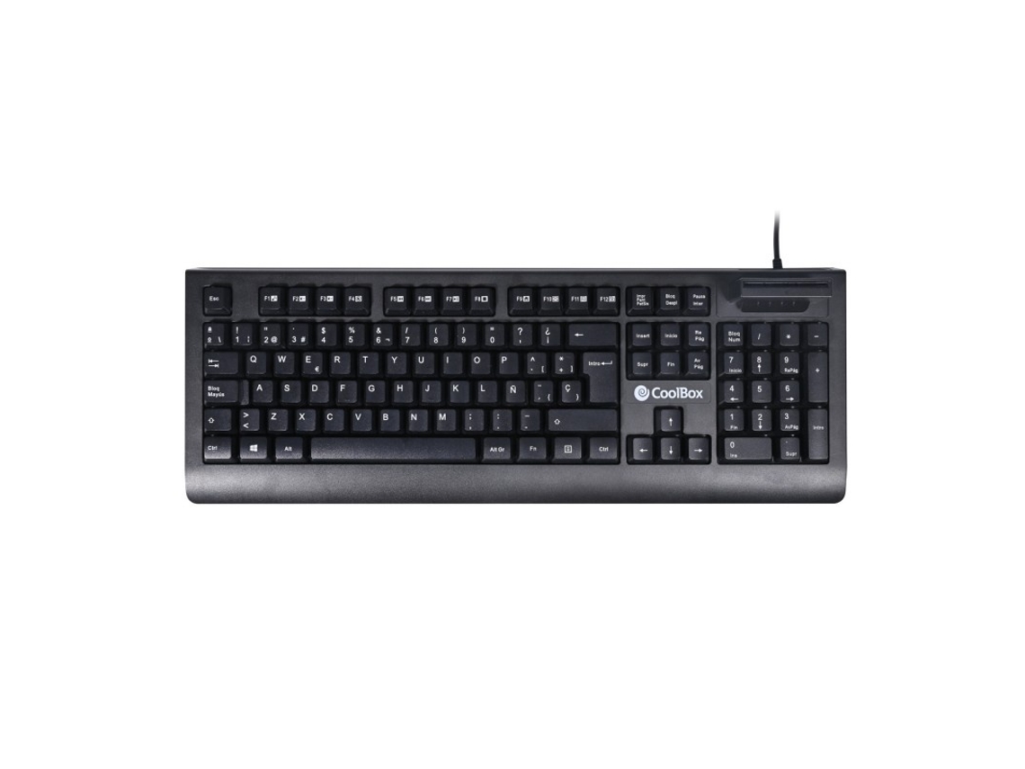 Lurelia Tec04dni Usb, Teclado Office Qwerty Preto Com Leitor Dnie E Smartcard