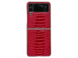 Capa Protetora Anti-queda De Couro De Crocodilo Genuíno Capa Para Samsung Galaxy Z Flip4 5g