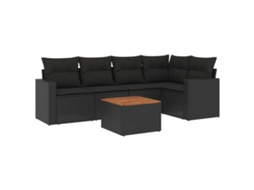 Garden Sofa Set, Garden Sofa Sets Vidaxl Preto Rattan / Vime (n/a)