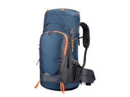Mochila Resistente À Água 65l com Capa Chuva Azul Escuro