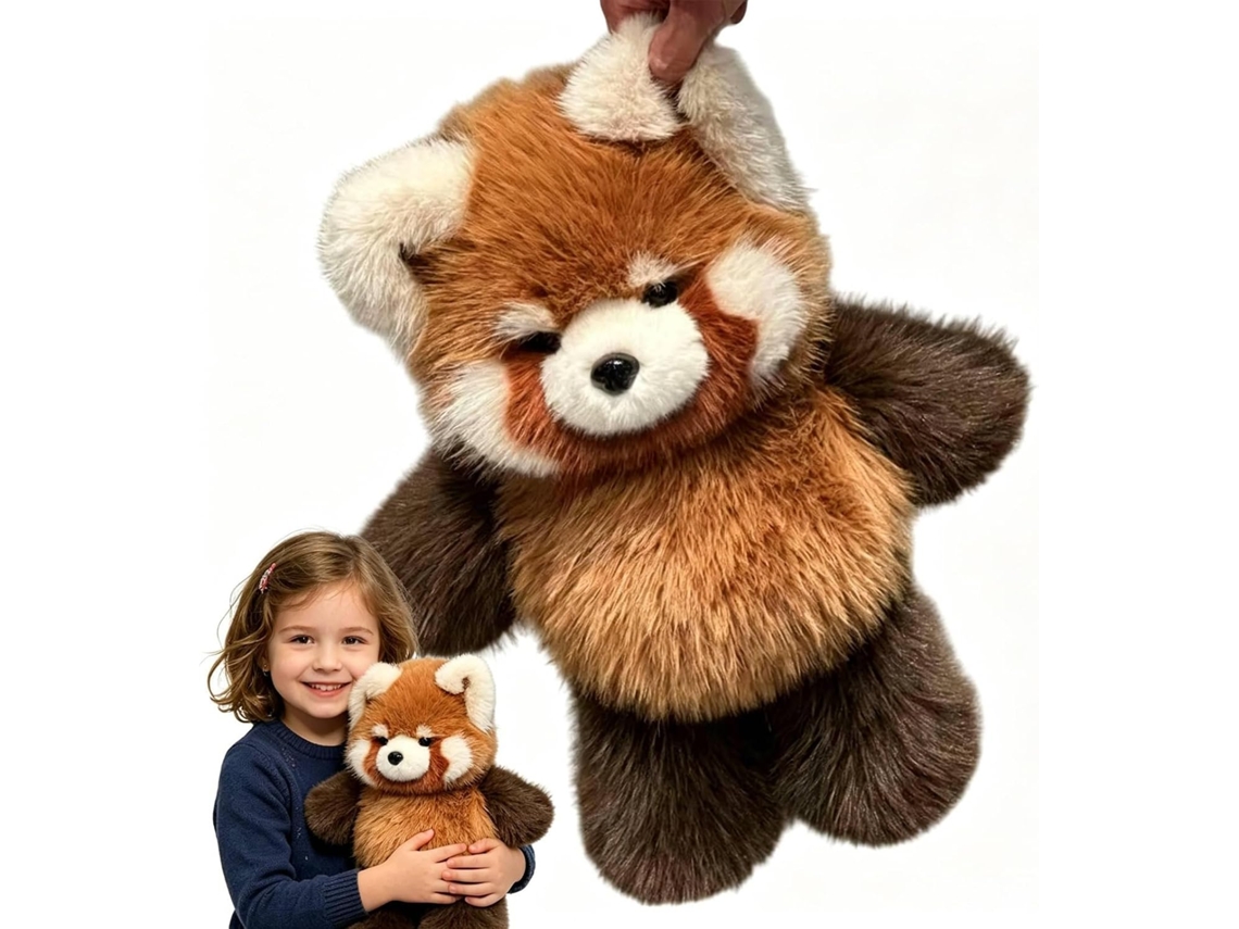 Novos Pelúcias Corredoras De 2026, Panda Vermelho Pelúcia 55 Cm Com