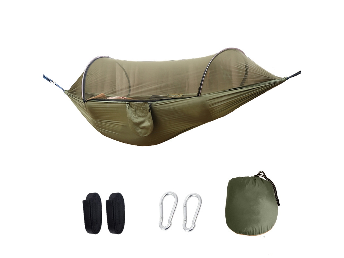Rede De Acampamento Ultraleve Para Viagem, Rede Mosquiteira, Verde Exército Aquaforge