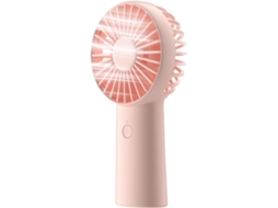Ventilador De Mão Lalamoli, 4000mah, Recarregável Por Usb, 3 Velocidades, Adequado Para Atividades Ao Ar Livre/viagens, Gratuito Rosa
