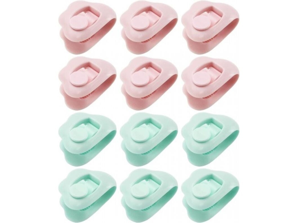 Lurelia Suportes Para Lençol Sem Agulha Antiderrapante Pressão Resistente 12 Peças Abs Plástico Rosa Edredom Colcha Cobertor Reforçados