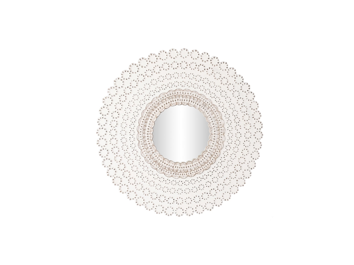 Espelho de Parede DKD HOME DECOR 51549 (Branco - 2.50x120x120cm)