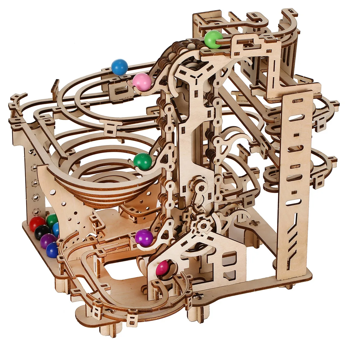 Conjunto de Quebra cabeça 3d de Madeira, Que Pode Ser Montado para Formar uma Pista de Pinball. MDUG