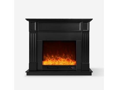 Lareira elétrica de baixo consumo com estrutura preta 1500w Gothenburg N Stark