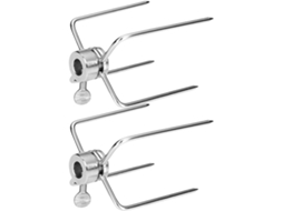 Conjunto De 2 Prendedores Garfo Para Carne Em Aço Inoxidável Com Parafuso Ajustável