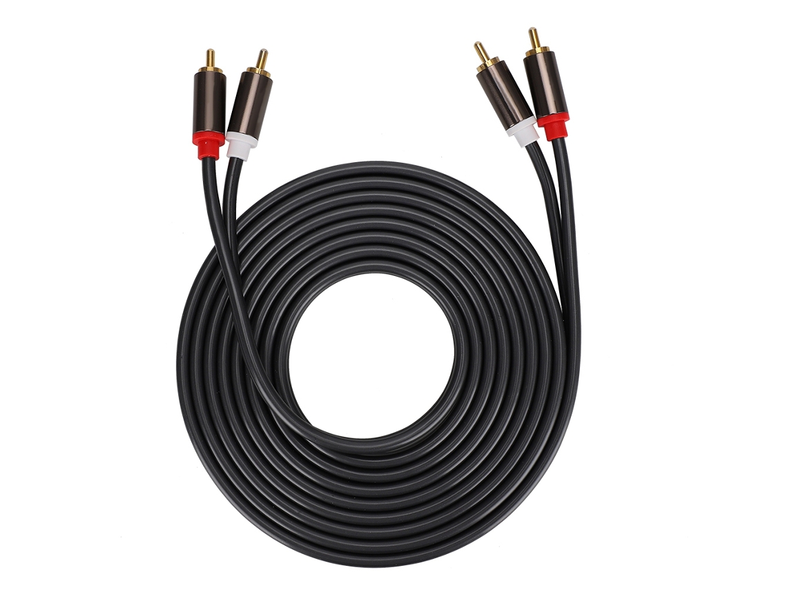 Cabo De Áudio Conector Dourado Com Fio De Cobre Enlatado