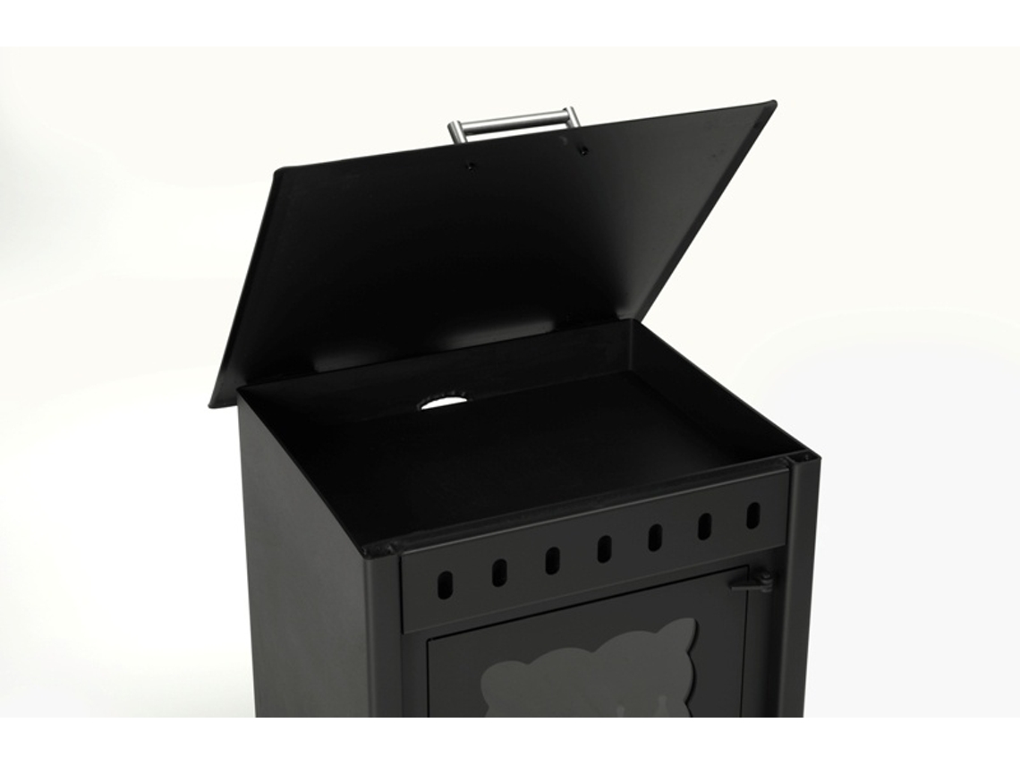 Estufa de Lenha Média PRENSA STOVE 12,6Kw com Forno e Saída Traseira