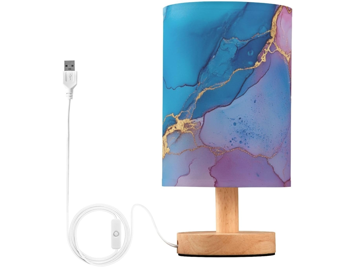 Cabeceiras de Mesa em Mármore Quente Azul e Rosa com Luz Led Suave, Estilo Furacão