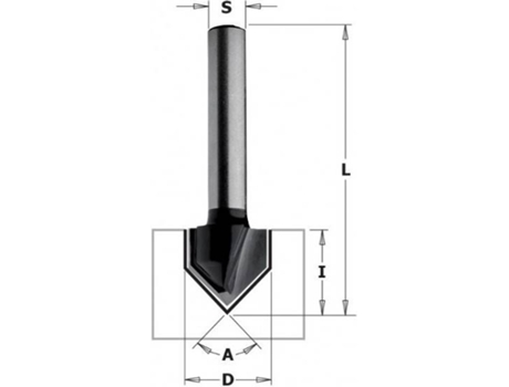 Fresa Em V (90°) S=8 Ø31.8X20 Contractor - K915-317