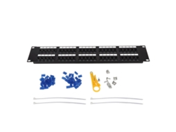 Painel de Patch de Rede Cat3, 50 Portas RJ11, Plug and Play, para Armário 19 polegadas