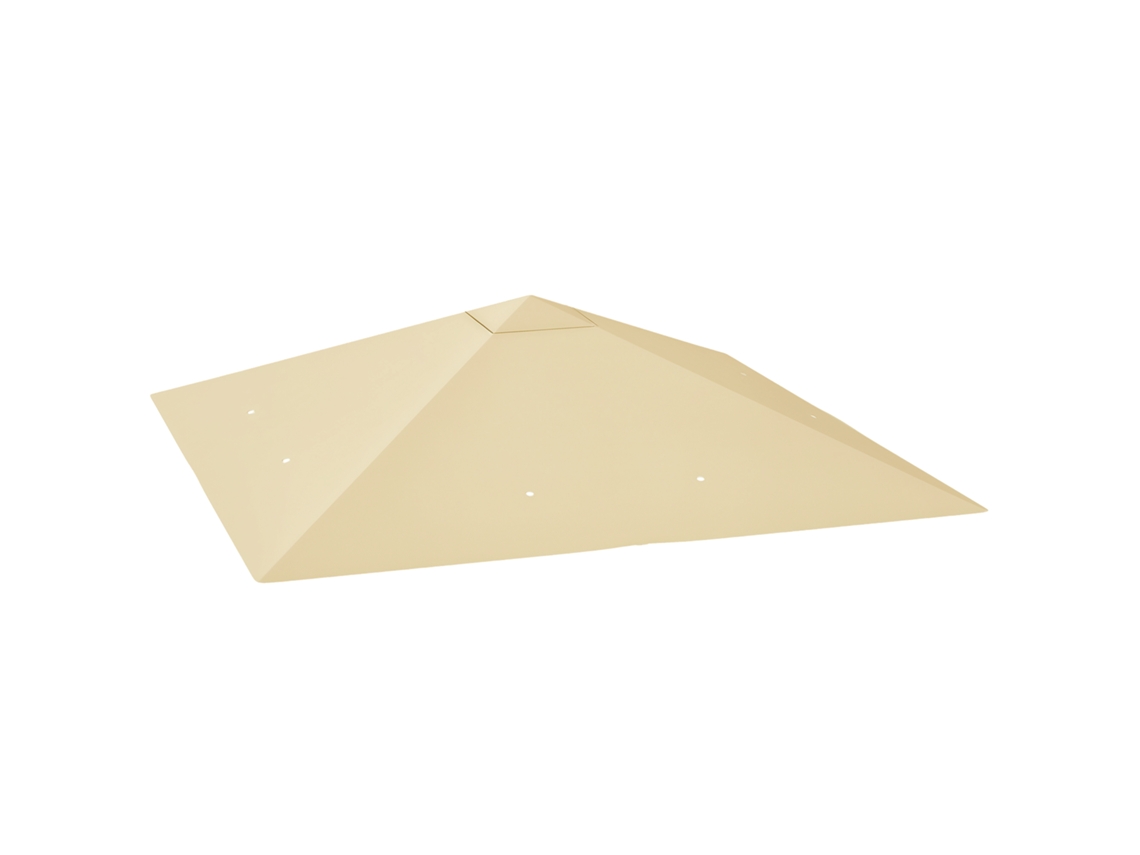 Ersatzdach For Pavillon 3 X 3 M Wasserabweisend Pavillondach Upf30 + Ersatzbezug Oxford - Fabric. 370 G / M². Beige