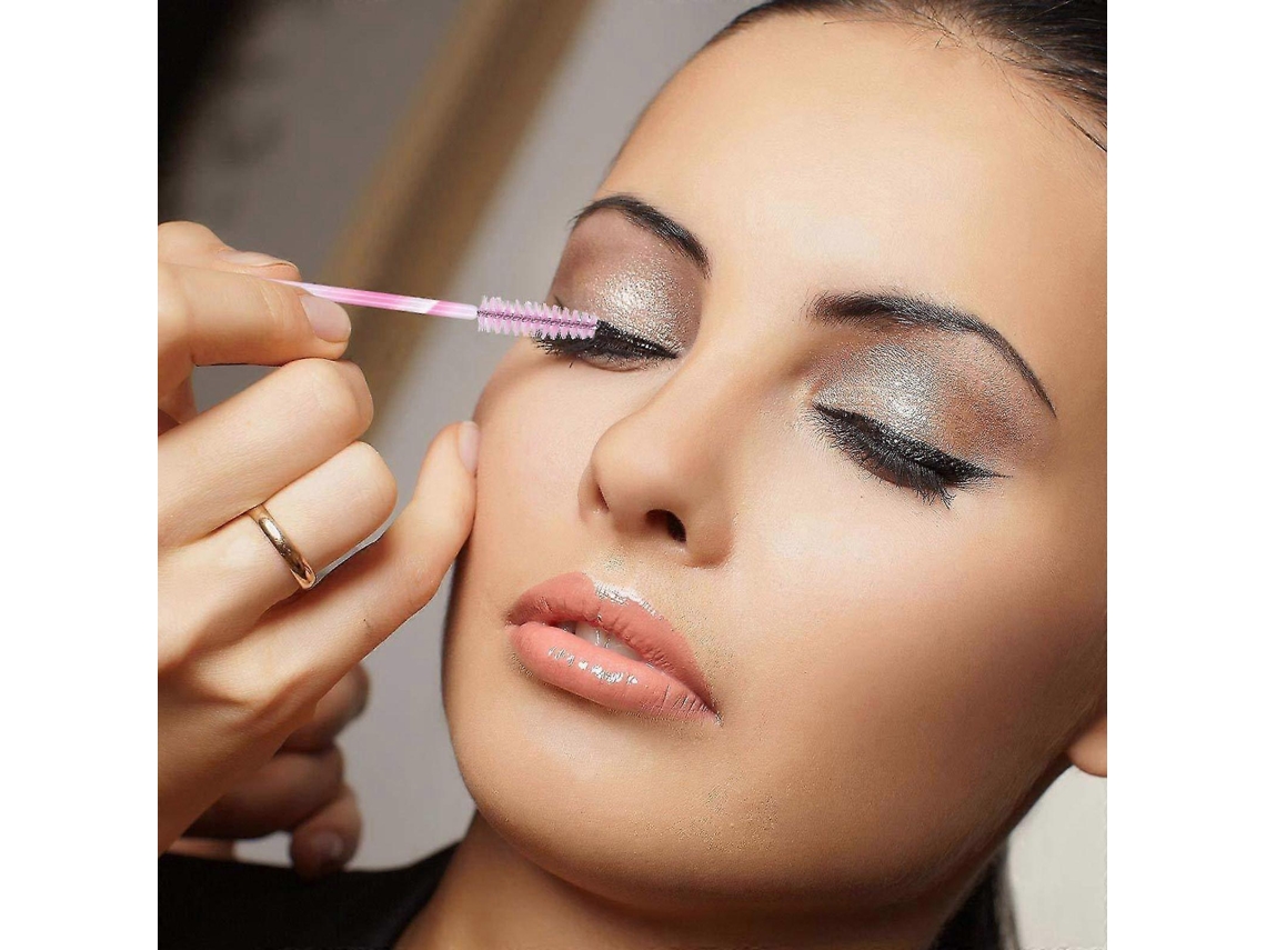 Escova De Cílios Descartável Bicolor, Pente Para Cílios E Modelador De Cílios Hengjian