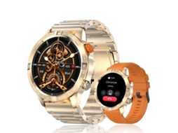 Smartwatch Ak57 Tela Grande Amoled De Alta Definição De 1 43 Polegadas Suporta Chamadas Bluetooth Ouro Yunzii