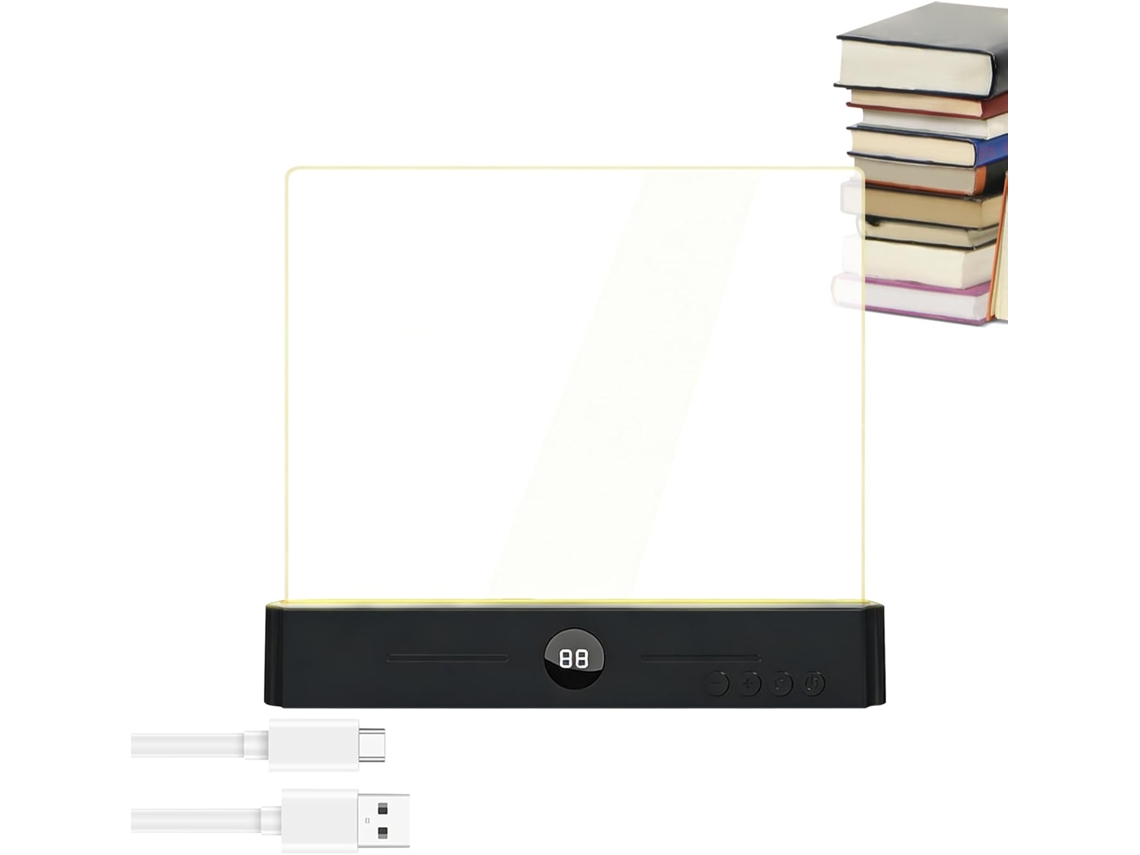 Luminária De Leitura Led Portátil E Recarregável, Com Brilho Ajustável, Design Compacto E Adaptável, Acessório De