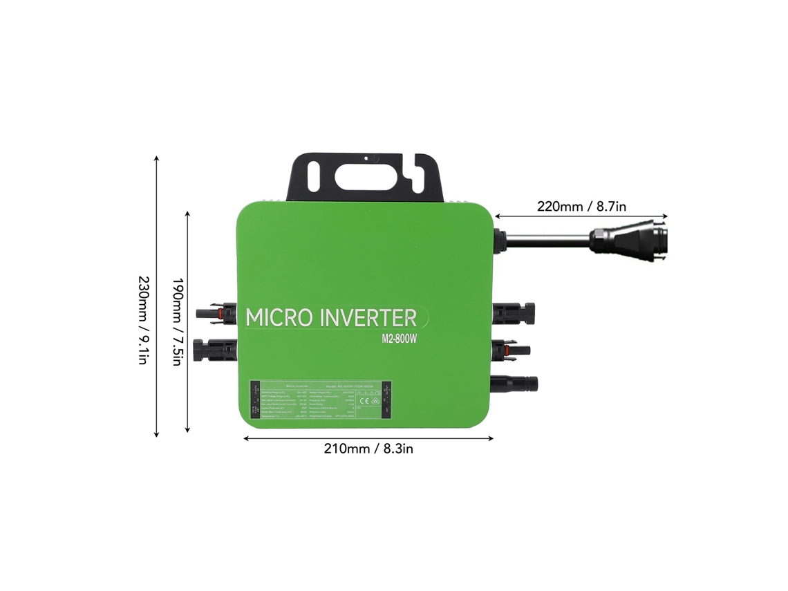 Laxiscreed Inversor Solar 800w Com Mppt, Monitorização De Dados E Conversão Dc Para Ac 50/60hz