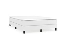 Estrutura de cama VIDAXL Branco Couro Artificial (140 x 200 cm)