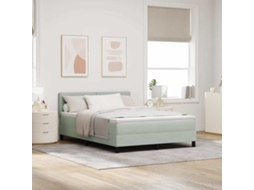 Vidaxl Cama Box com Cabeceira Cinzento claro 160 X 200 Cm Veludo