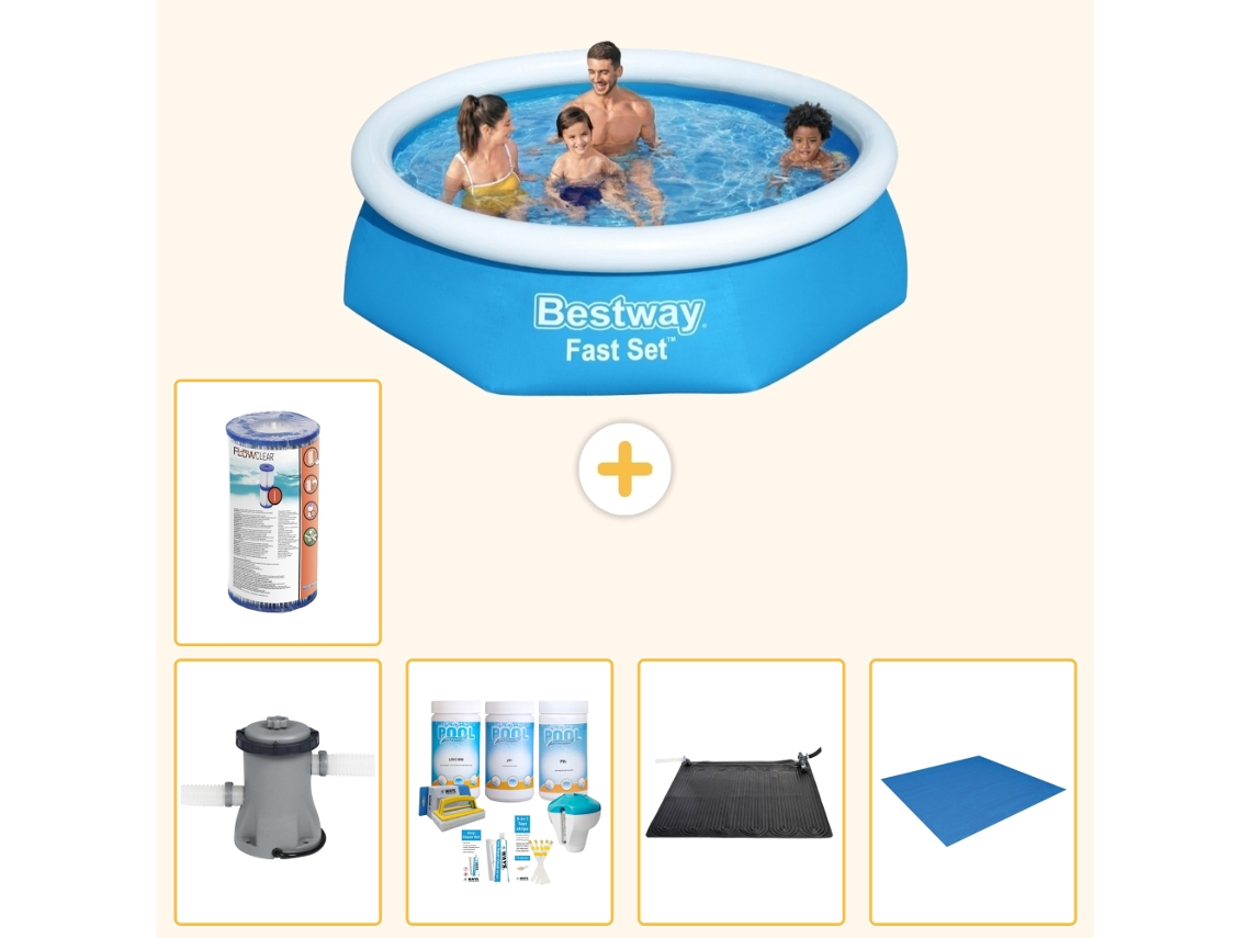 Bestway Piscina Bestway Fast Set Redonda - 244x61 Cm - 6-peças S22005