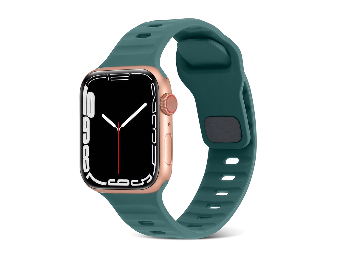 Bracelete para Smartwatch esportiva de silicone para Apple Watch Series 9, 8 e 7 41 mm/SE 3 e SE 2 e 6 e SE e 5 e 4 40 mm/3 e 2 e 1 38 mm (azul claro)