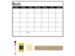 Calendário Magnético Apagável a Seco Calendário Vertical para Geladeira Calendário Mensal para Geladeira Quadro Branco Preto