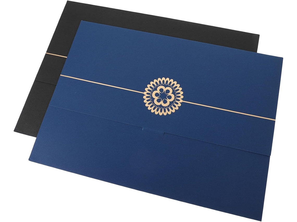 Merryhapy Capas De Certificado Em Papel Fácil De Usar 2 Peças Arrondis Design Simples E Elegante Para