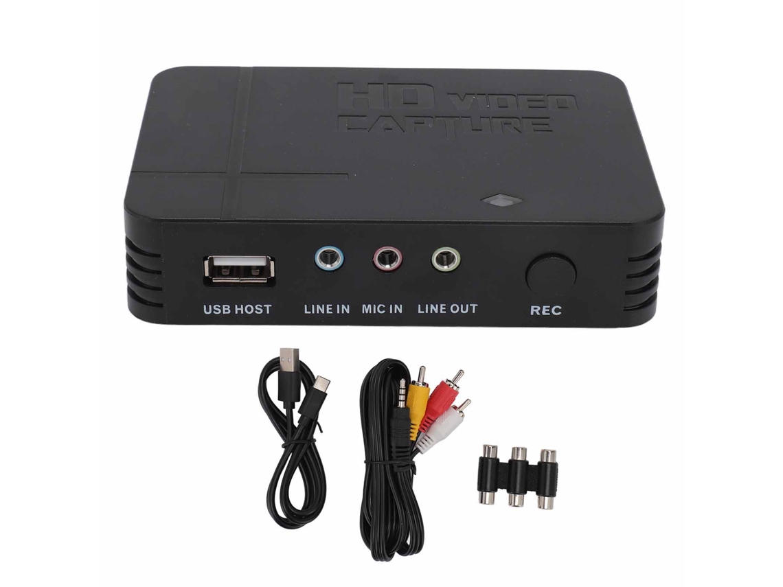 Caixa de captura de vídeo HD, gravação 1080p, salva em USB | EOOCOO