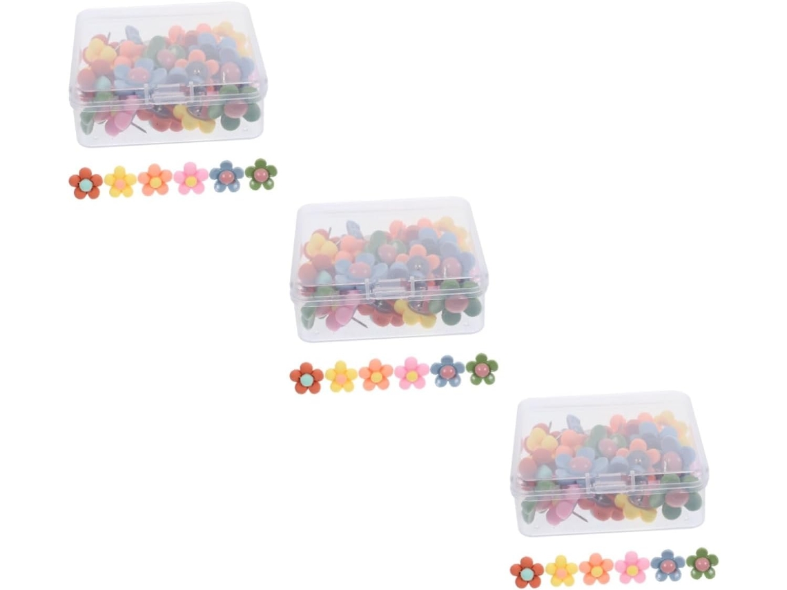 Conjunto De 90 Tachinhas Decorativas Em Formato Flor Para Murais