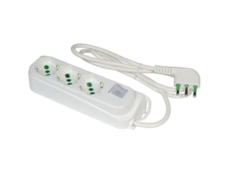 47460 Omega Filtro De Linha 3 Tomadas Bi Pass 16a Cabo De 1,5m Plugue Grande Da Equipe Italiana Fanton