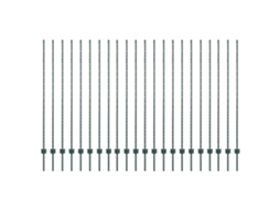 Conjunto 22 Poste De Jardim Vidaxl Verde Aço (200 Cm)