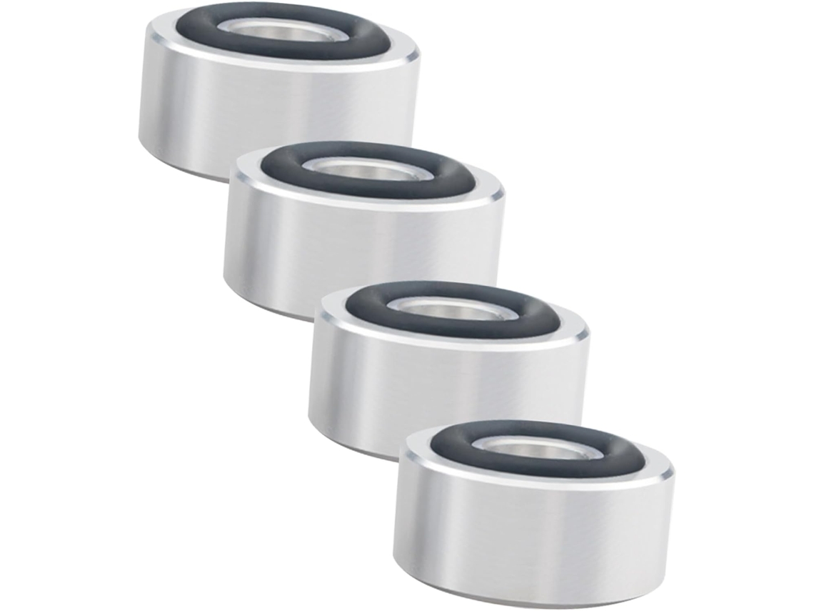 Conjunto De 4 Pés Isolamento Alumínio Holibanna Para Alto Falantes E Plataforma Toca Discos, Com Amortecedores De