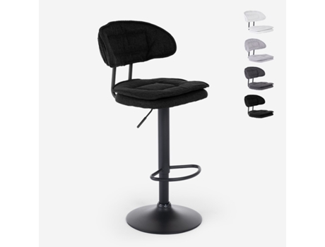 Moderno ajustável cozinha bar banco acolchoado tecido Nashville Superstool