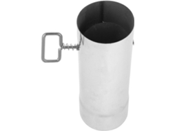 Chaminé de Aço Inoxidável Reforçado, 7,5 X 22 Cm, com Regulador de Tiragem Ajustável para Fogão. SFUSHOS