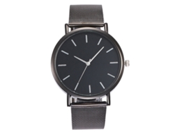 Reloj De Pulsera De Aleación Moda Dial Redondo Analógico Cuarzo Unisex Color Pistola