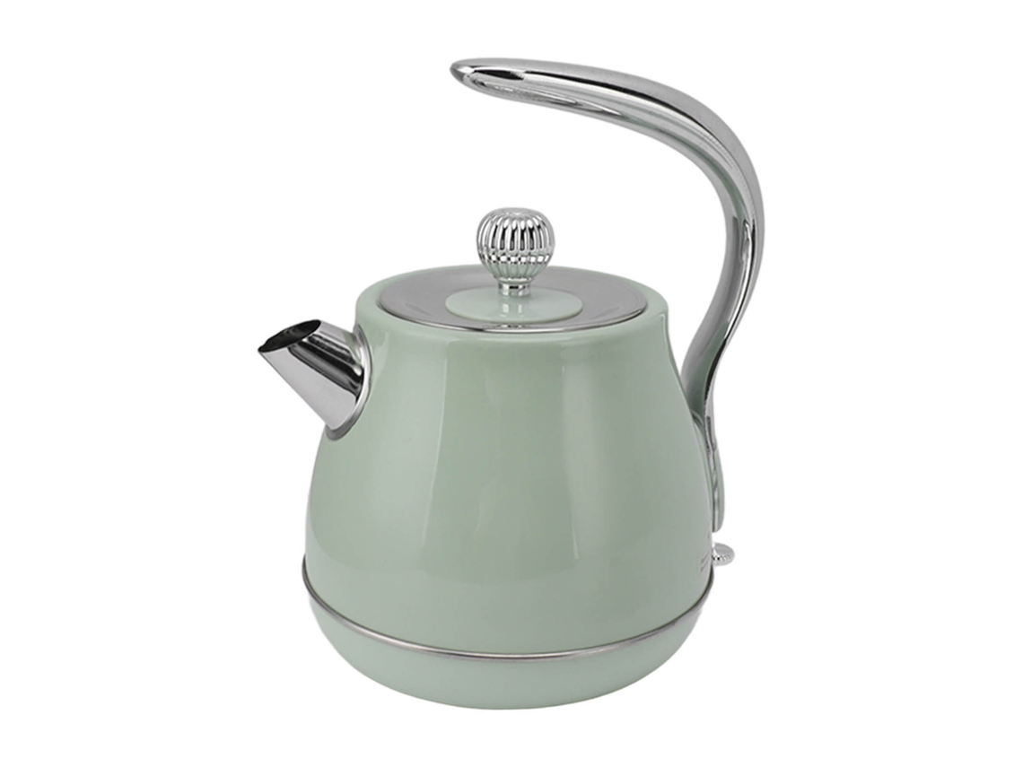 Chaleira Elétrica Doméstica Laxiscreed Com Desligamento Automático E Fervura Rápida, Aço Inox Verde 1,7l, 1500w