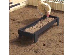 Vidaxl Trófeu De Alimentação Para Frangos Preto 80 X 28 X 13.5 Cm
