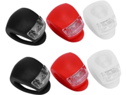 Luzes De Led Silicone Para Bicicleta, Dianteiras E Traseiras, À Prova