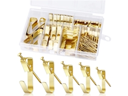 Kit de 130 Peças para Guardar Quadros e Pinturas, com Ganchos Pendurar Molduras. Ideal Uso Doméstico no Escritório. AQUAFORGE