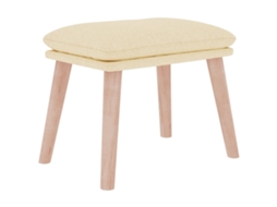 Apoio de pés VIDAXL Creme Tecido (45x29.5x39 cm )