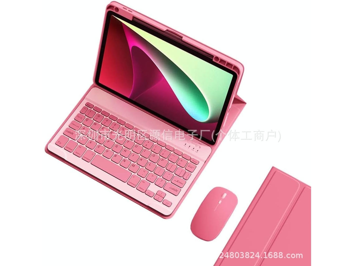 Capa Com Teclado Para Tablet Lurelia, Compatível Com I Pad Pro 13" 2024, Azul, Teclado Bluetooth, Rato 2.4g