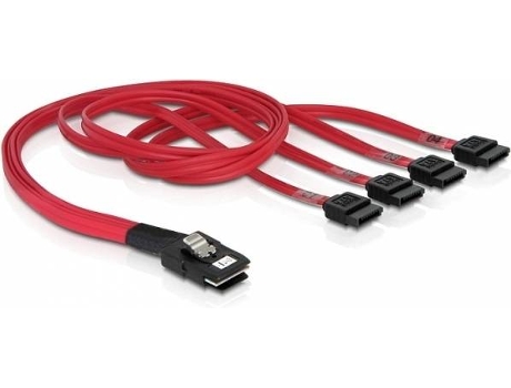 Cabo de Série DELOCK (SCSI - 50 cm - Vermelho)