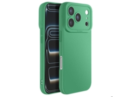 Capa De Silicone Para Iphone 17 Pro Com Proteção Reforçada Para A Câmera, Verde.