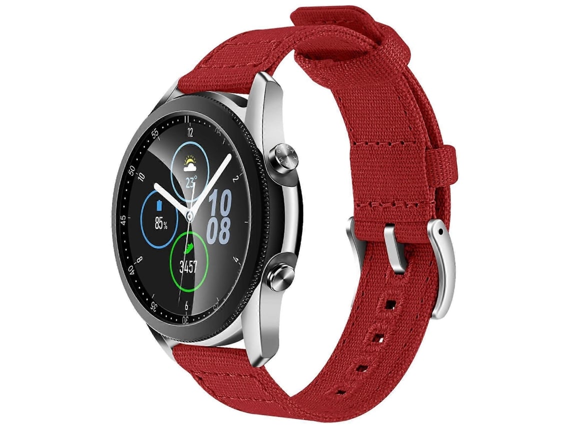 Pulseira De Relógio Em Lona Trançada Com Fivela Prateada
