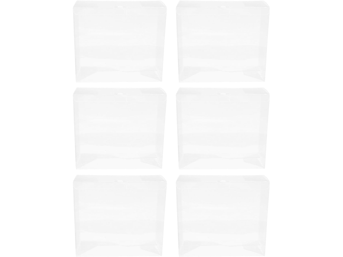 Conjunto De 6 Caixas Transparentes Homsfou Para Embalar Doces, Guloseimas E Lembrancinhas De Festa Caixas Plásticas Com