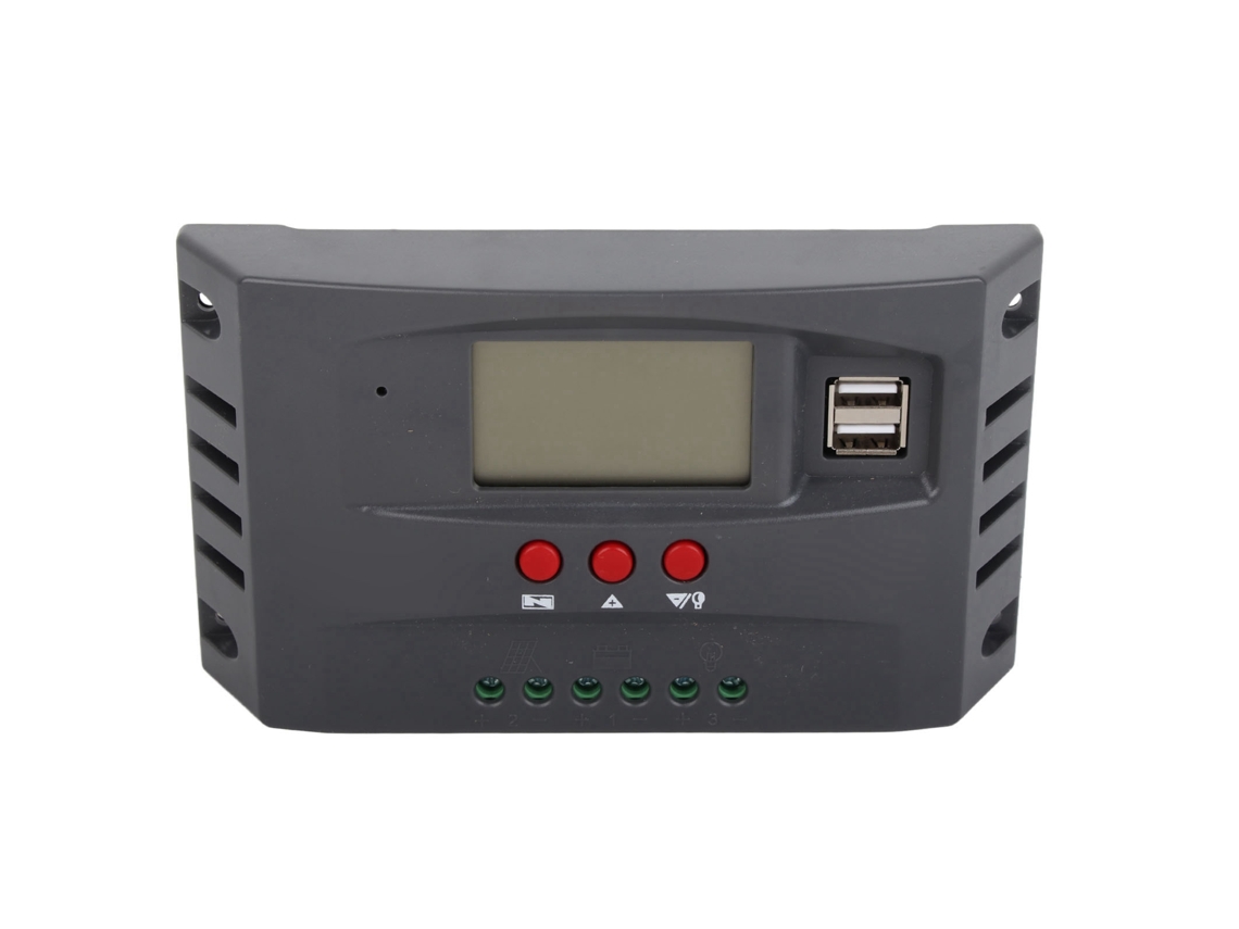 Controlador De Carga Solar Mppt 12v 24v 30a Lcd Colorido Display Com Proteções E Alta Eficiência