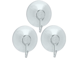 Conjunto de 3 Ganchos com Ventosa BRILVIBERA